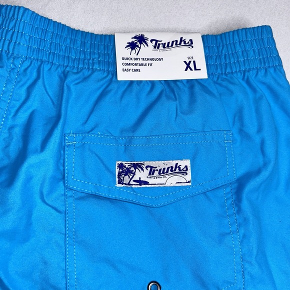 Trunks Surf and Swim Co Men's Swim Board Shorts Size XL Aqua Teal Zie Waist NEW - Picture 4 of 6